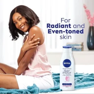 2 X NIVEA PERFECT & RADIANT BODY LOTION 400ml (New Improved NATURAL RADIANCE .