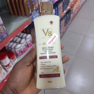 V8 PURE ORGANIC ARBUTIN ALMOND & GLUTATHIONE SKIN LIGHTENING BODY LOTION 350ML.
