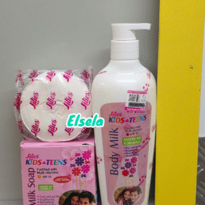 LILIES KIDS AND TEENS BODY MILK 400ml + SHOWER MILK SOAP 135g SPF 15 (2Pcs).