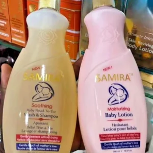 Samira Moisturizing Nourishes Baby Lotion 500ml & Samira Soothing Baby Wash 2IN1 (SET)